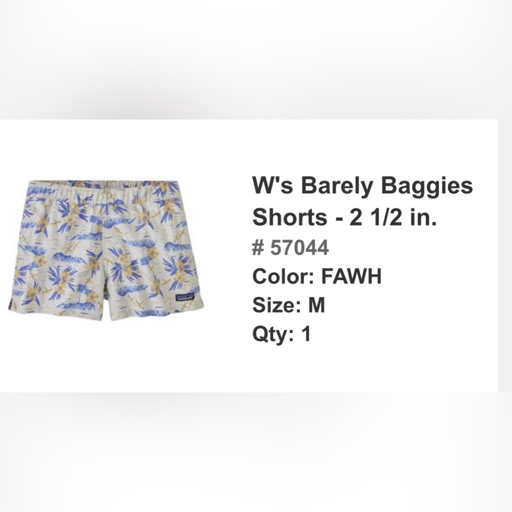 Patagonia Baggies 2.5 inch